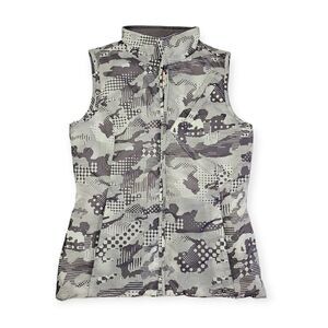 Burton Command Camo Style Print Winter Puffer Vest‎ Women's Size Small